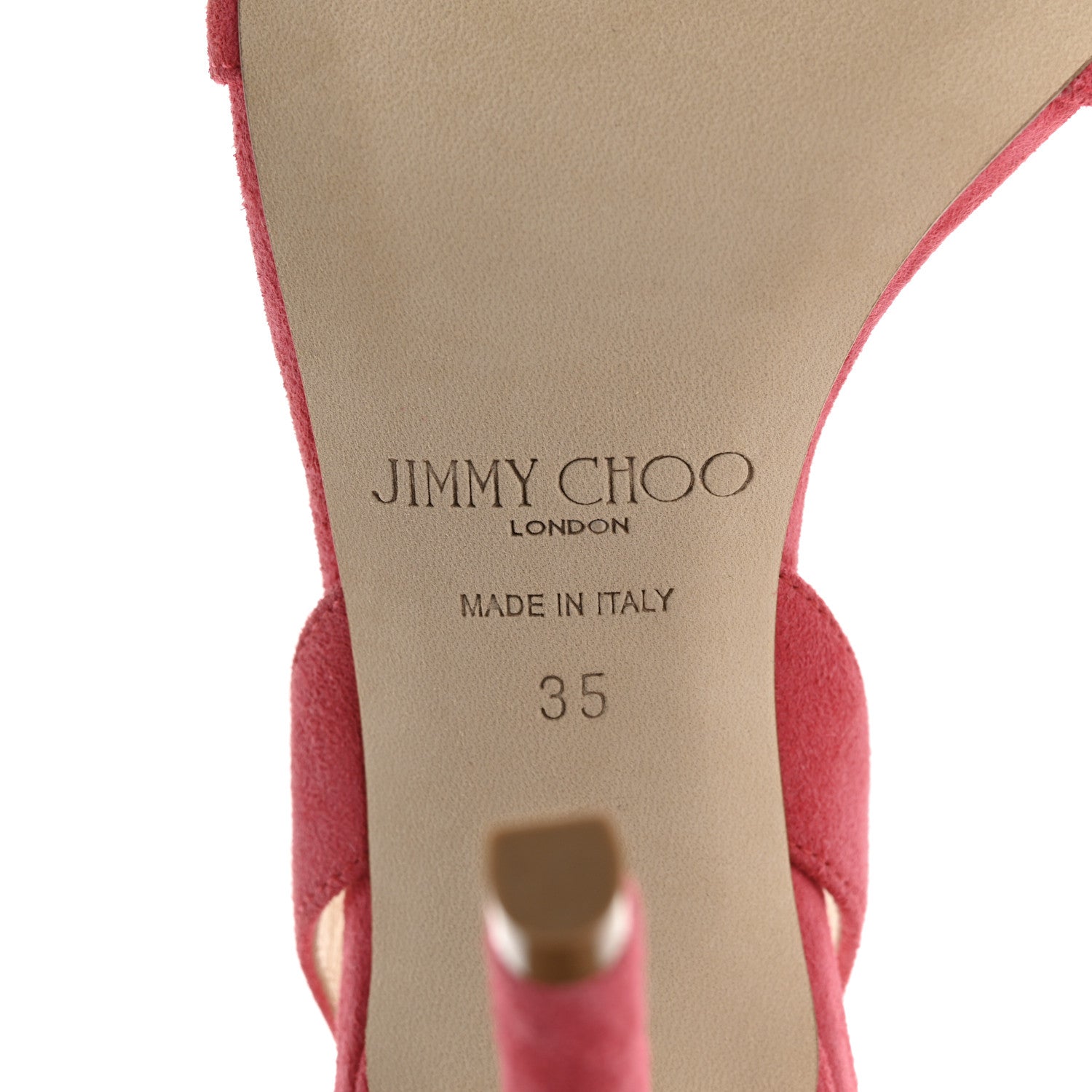 Jimmy Choo Suede Dielle 100 Mule Pumps 35 Coral 8 of 10