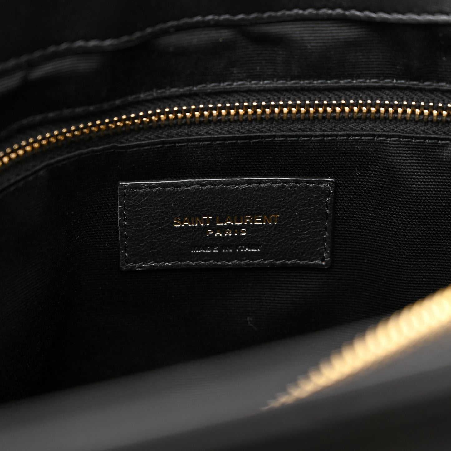 Calfskin Y Quilted Monogram Large Loulou Chain Satchel Black