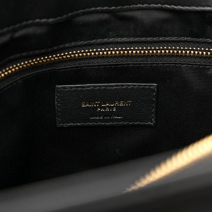 Saint Laurent Calfskin Y Quilted Monogram Large Loulou Chain Satchel Black 6 of 12