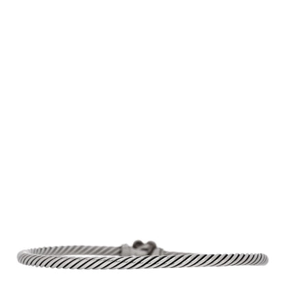David Yurman Sterling Silver Diamond Cable Collectibles Heart Bracelet 2 of 3