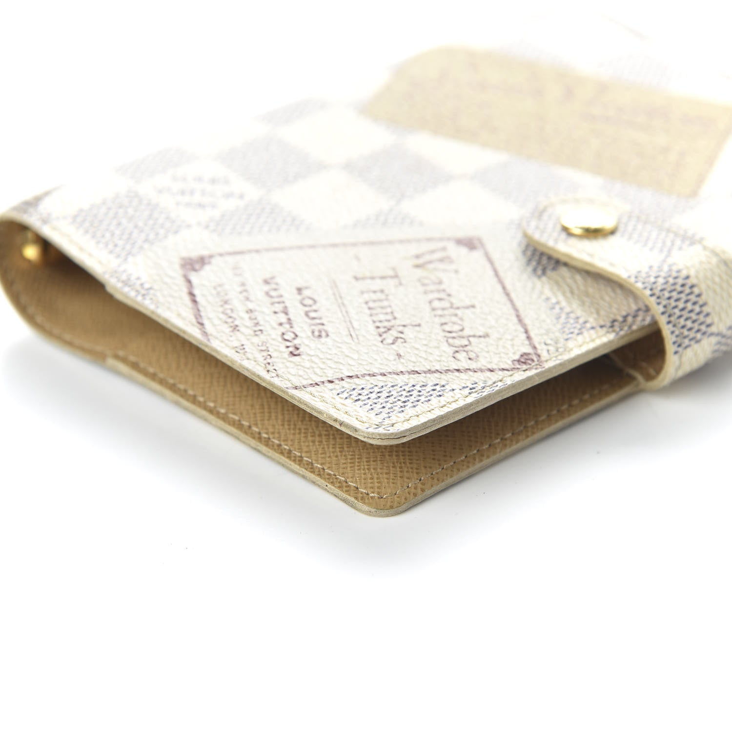 Louis Vuitton Damier Azur Illustre Small Trunks Labels Ring Agenda Cover 7 of 10