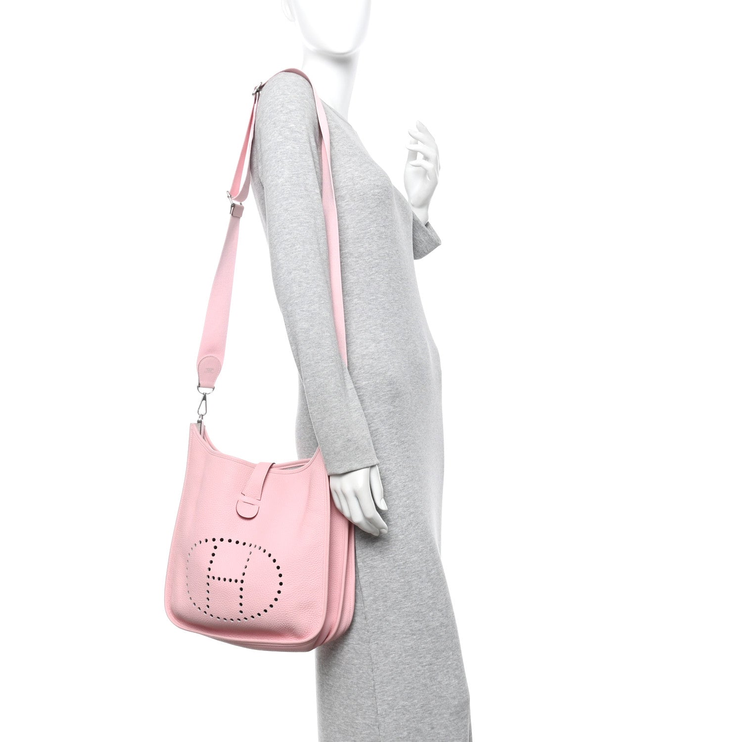 Hermes Taurillon Clemence Evelyne III GM Rose Sakura 2 of 9