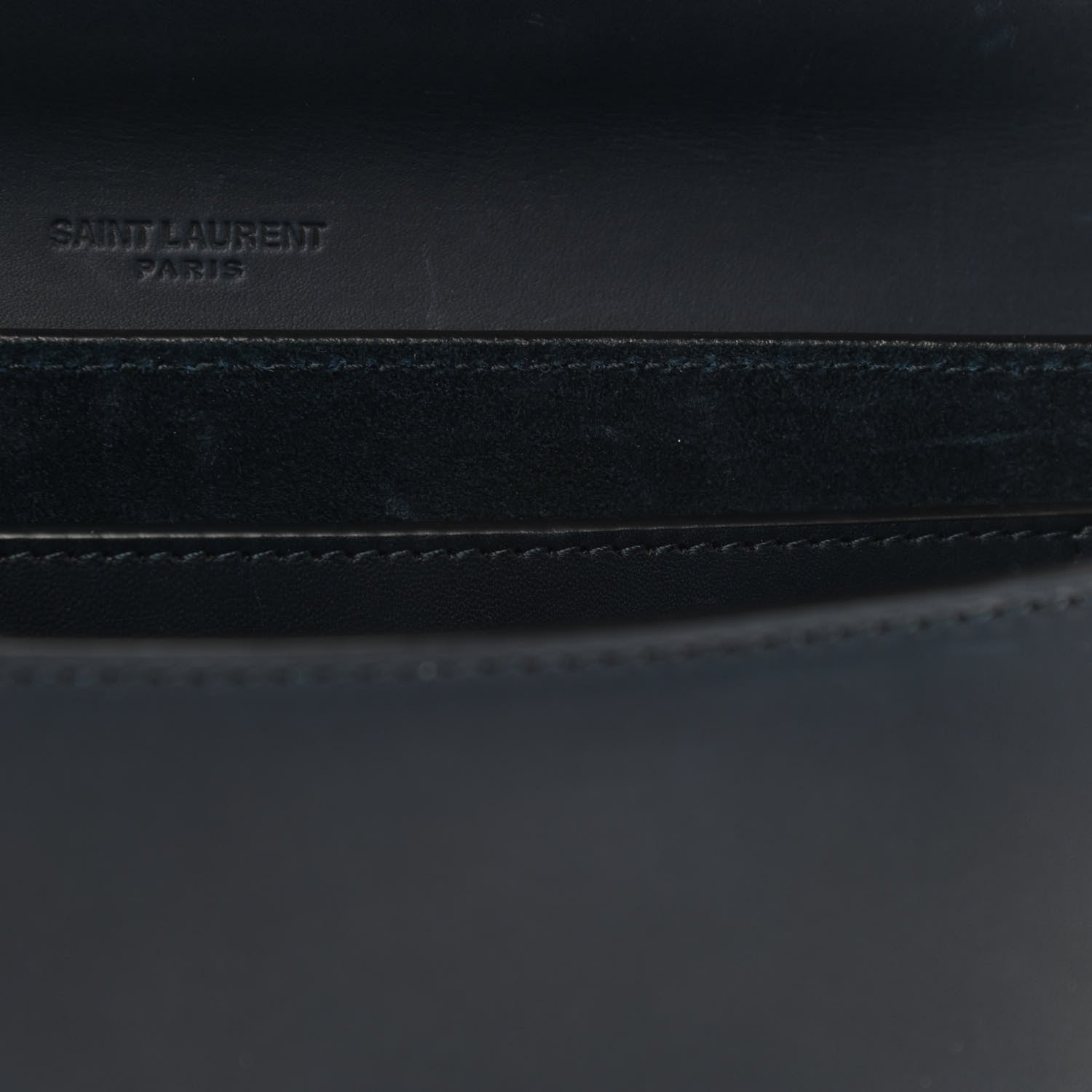 Saint Laurent Smooth Calfskin Monogram Medium Kaia Satchel Deep Marine 7 of 11