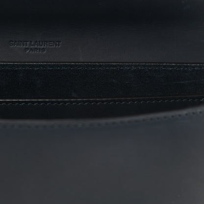 Saint Laurent Smooth Calfskin Monogram Medium Kaia Satchel Deep Marine 7 of 11
