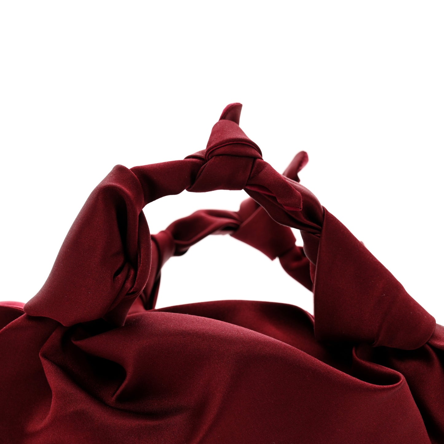 Satin The Ascot Bag Burgundy