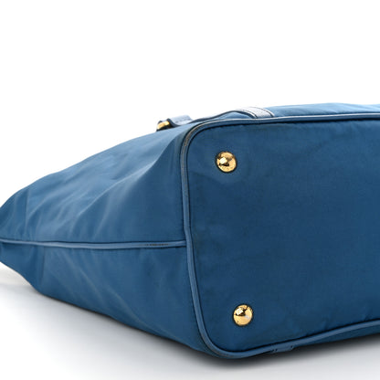 Prada Tessuto Nylon Saffiano Tote Cobalto 10 of 13
