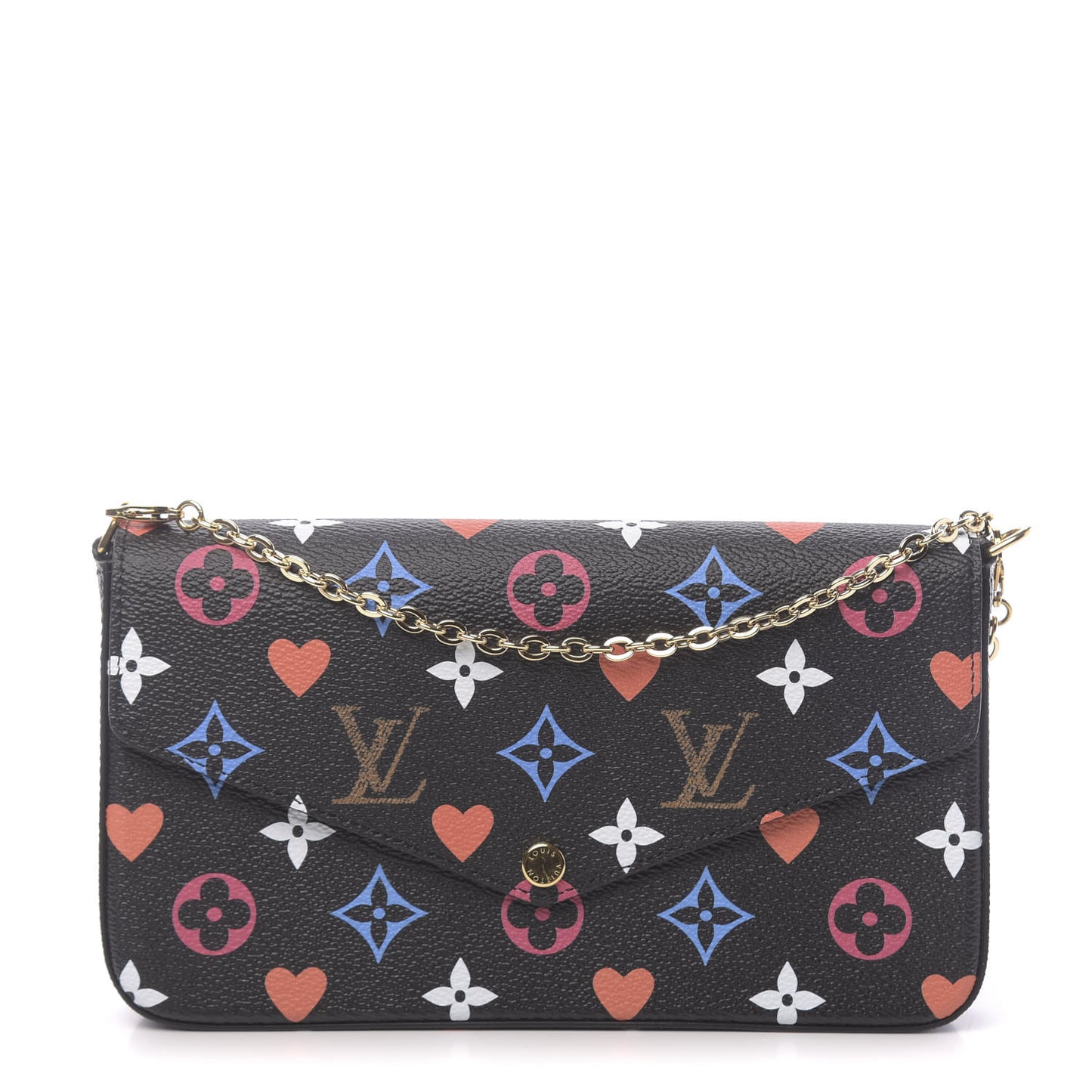 Game On Felicie Chain Wallet Black