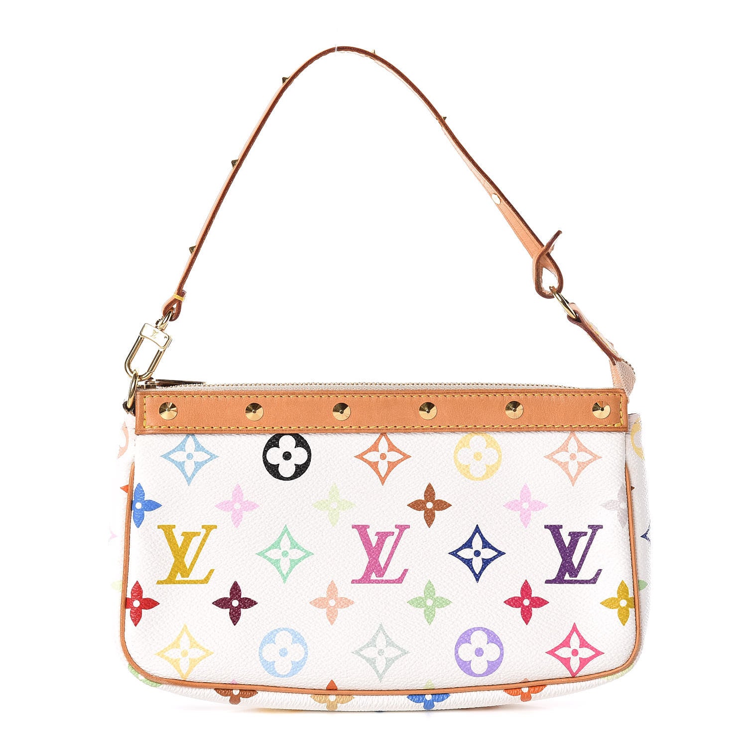 Louis Vuitton Monogram Multicolor Pochette Accessories White 1 of 13