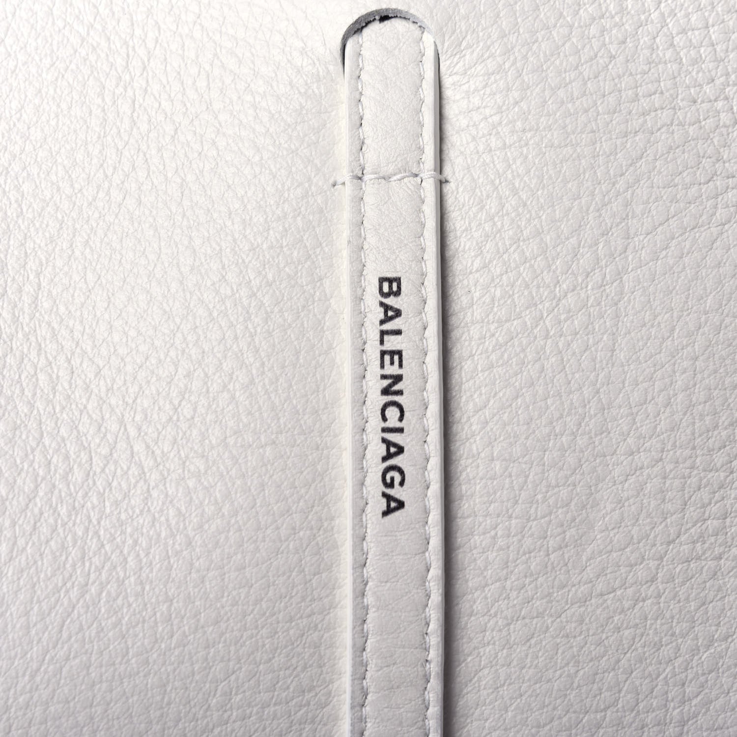 Balenciaga Calfskin Logo Strap Small Everyday Tote White Black 10 of 11