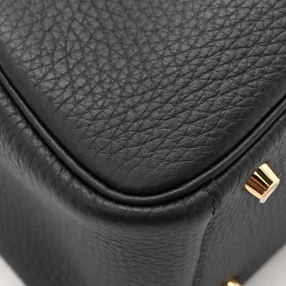 Hermes Taurillon Clemence Mini Lindy 20 Black 10 of 11
