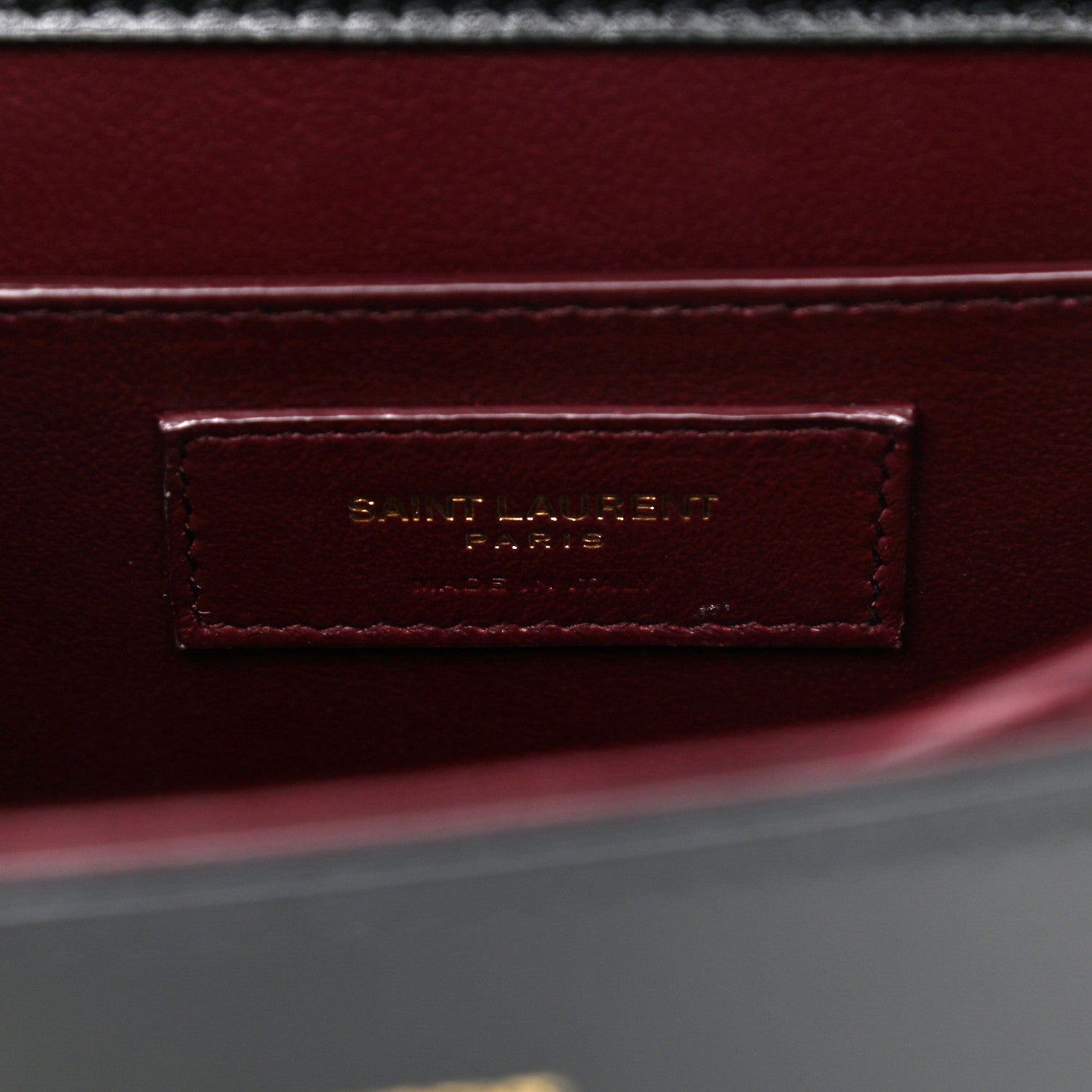 Saint Laurent Smooth Calfskin Medium Classic Monogram Cassandra Top Handle Black Rouge Legion 6 of 14