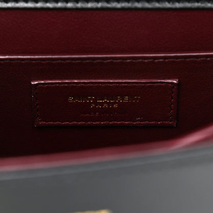 Saint Laurent Smooth Calfskin Medium Classic Monogram Cassandra Top Handle Black Rouge Legion 6 of 14