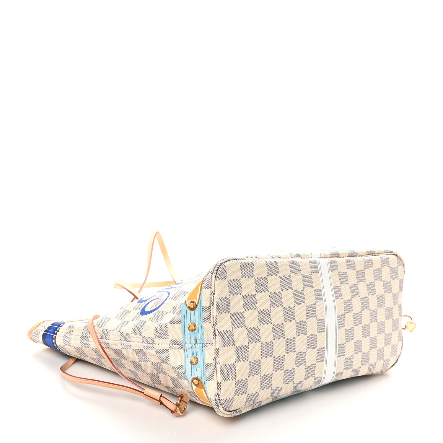 Louis Vuitton Damier Azur Summer Trunks Mykonos Neo Neverfull MM 5 of 11