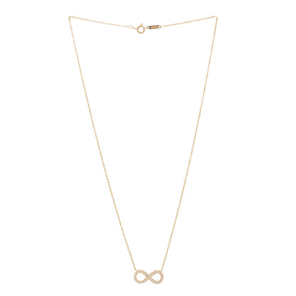 Tiffany 18K Rose Gold Diamond Infinity Pendant Necklace 3 of 6