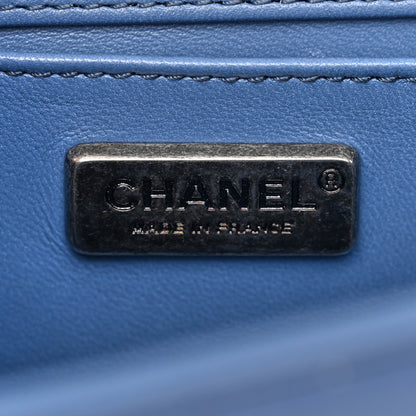 Chanel Galuchat Stingray Small Boy Flap Blue 6 of 15