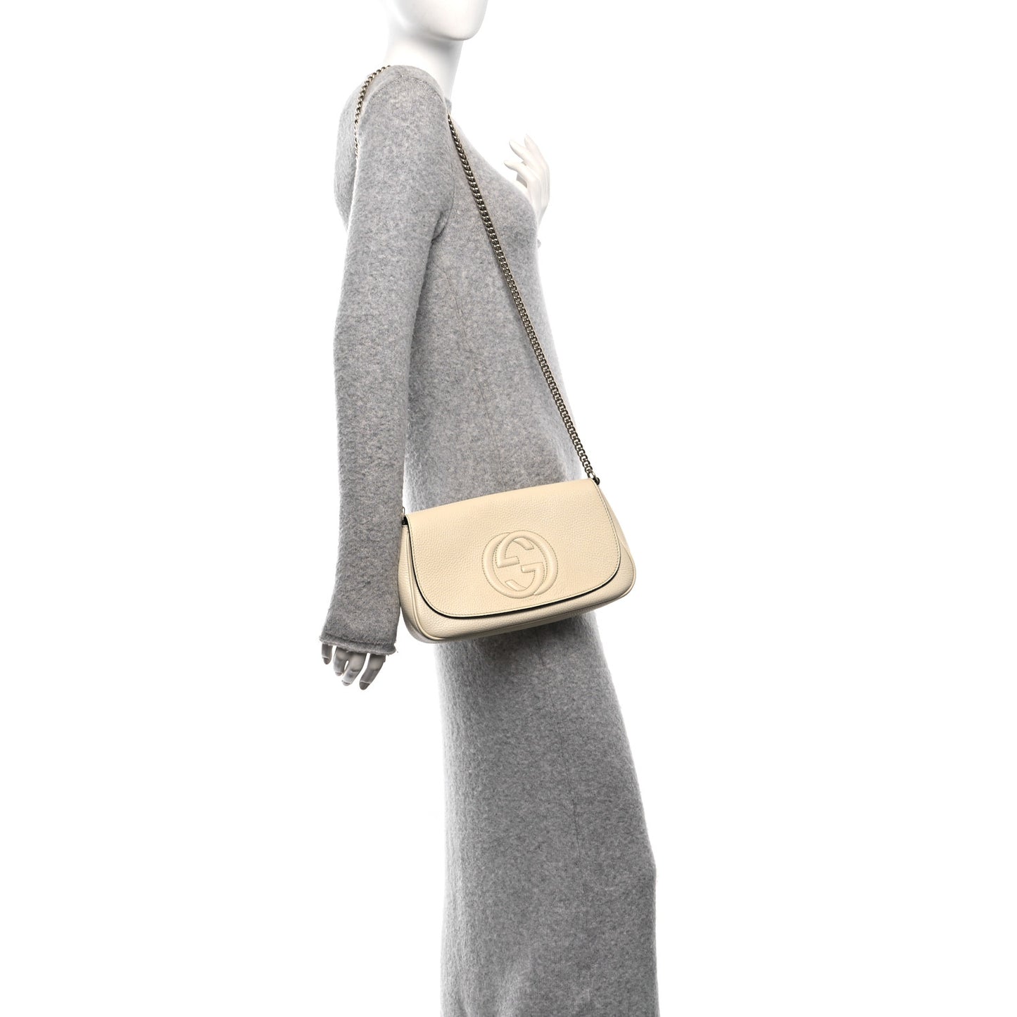 Cellarius Calfskin Medium Soho Flap Crossbody Ivoire