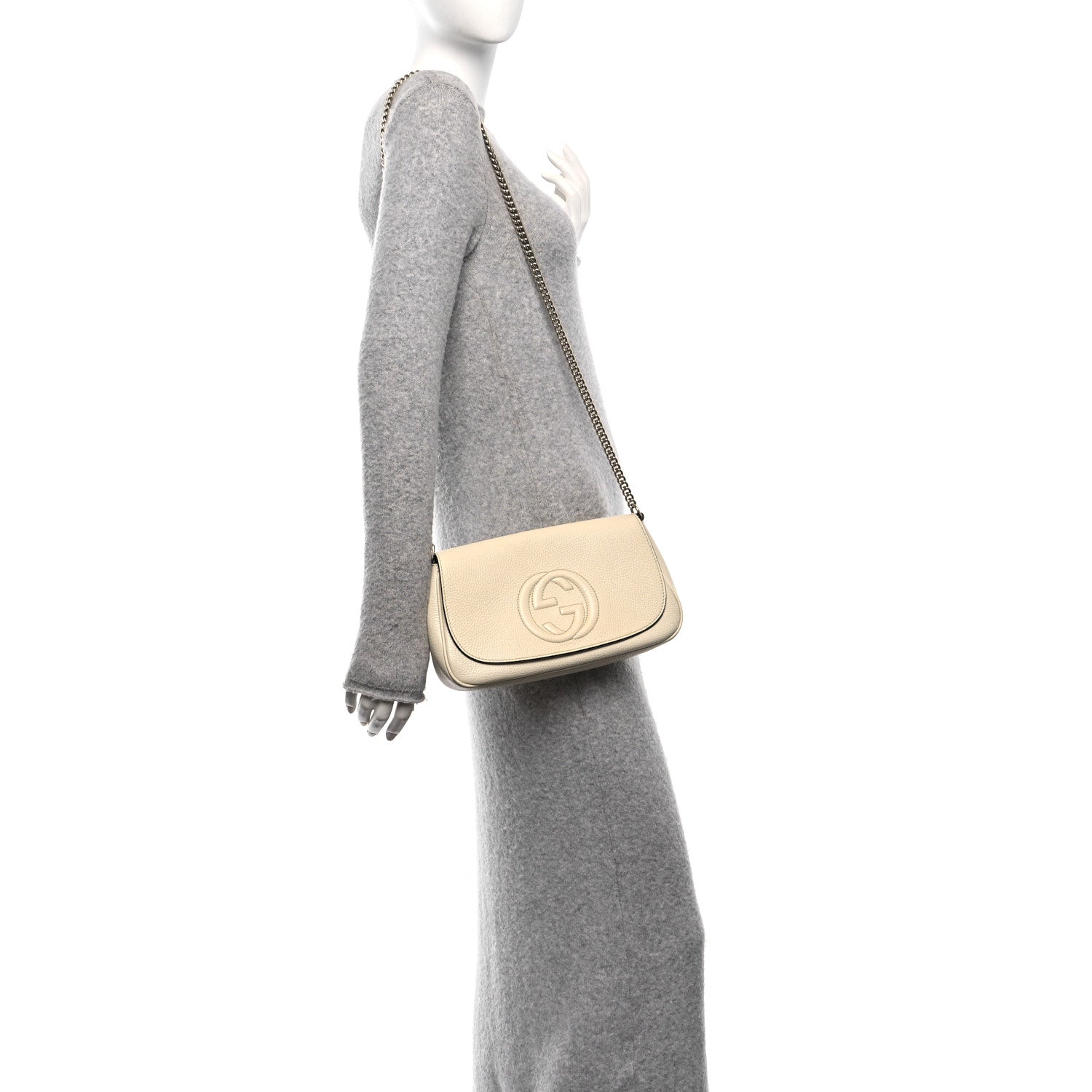 Gucci Cellarius Calfskin Medium Soho Flap Crossbody Ivoire 2 of 10