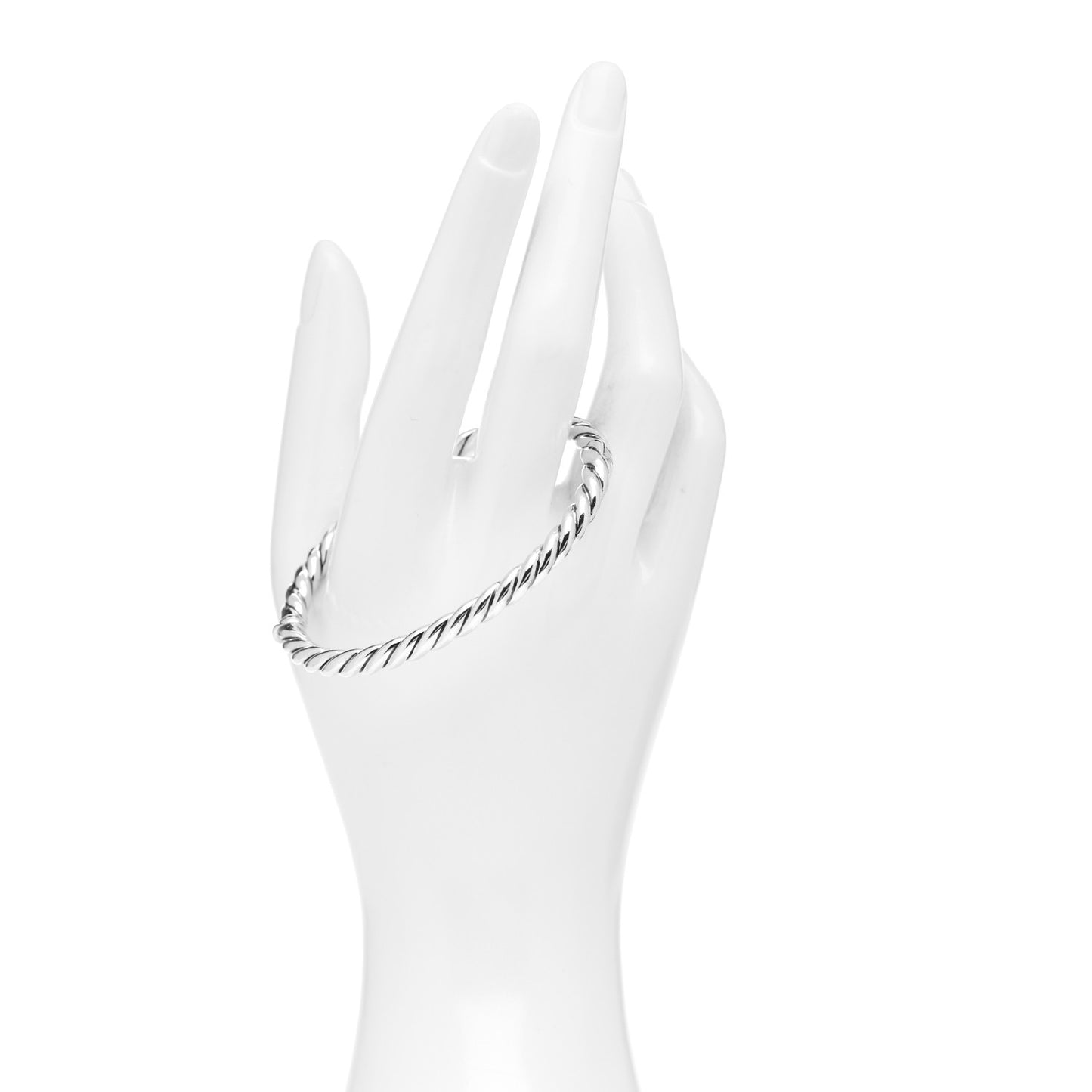 Sterling Silver 5mm Sculpted Cable Bracelet