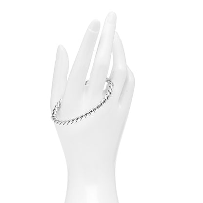 David Yurman Sterling Silver 5mm Sculpted Cable Bracelet 2 of 4