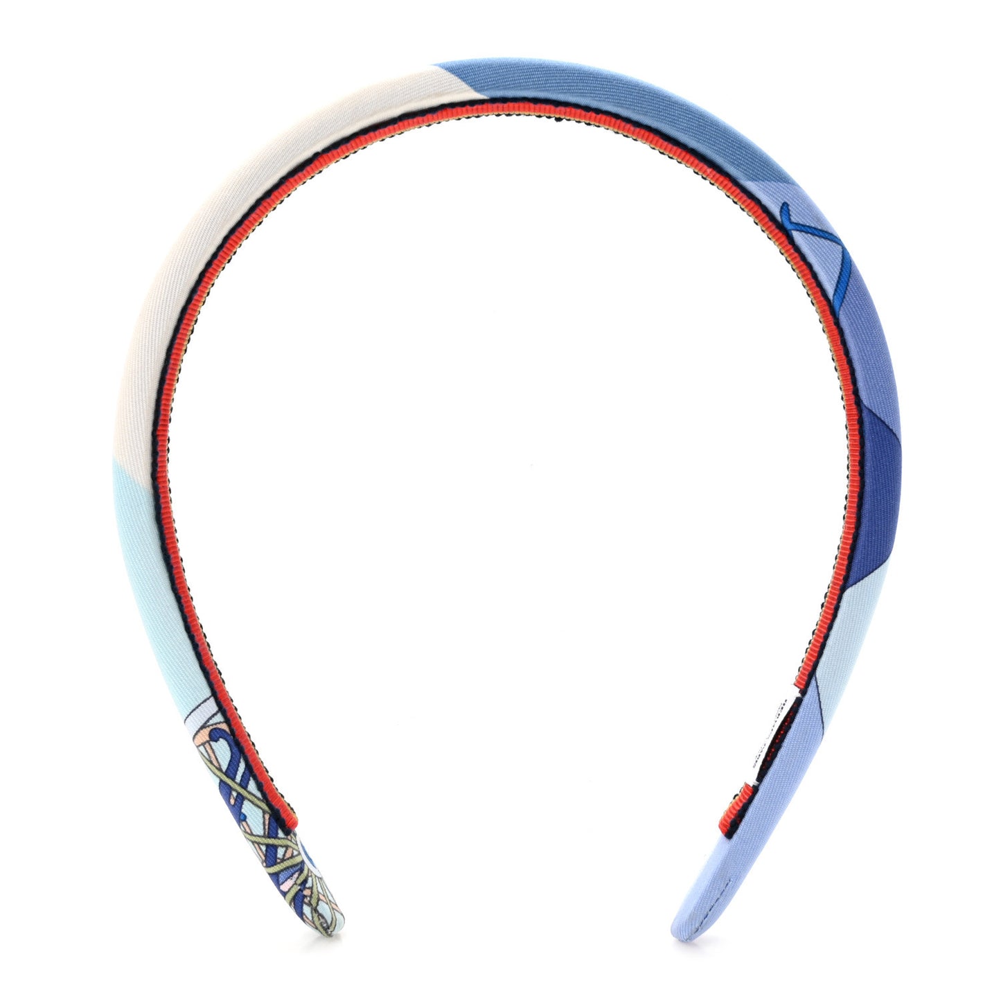Silk Twill La Folle Parade Elsa Headband Bleu Jean