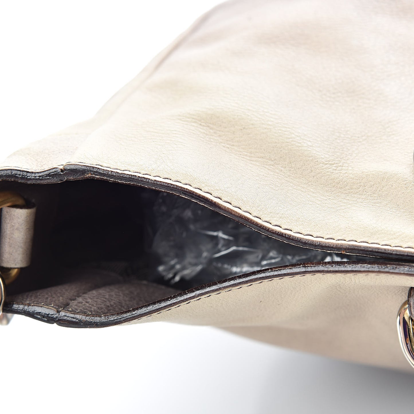 Cervo Lux Zippers Shopper Tote White Sfumato