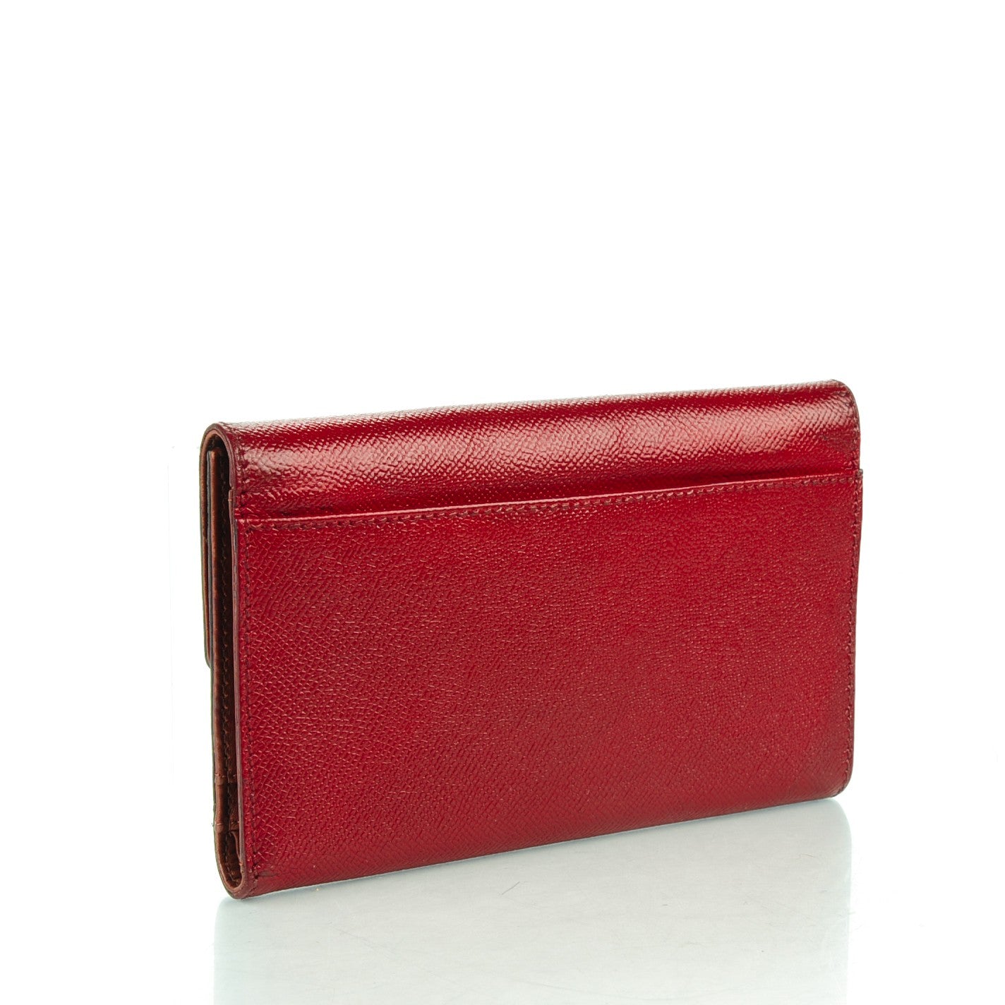 Chanel Grained Calfskin CC Flap Wallet Red 3 of 14
