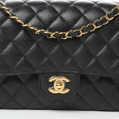 Chanel Caviar Quilted Medium Double Flap Black 9 of 12