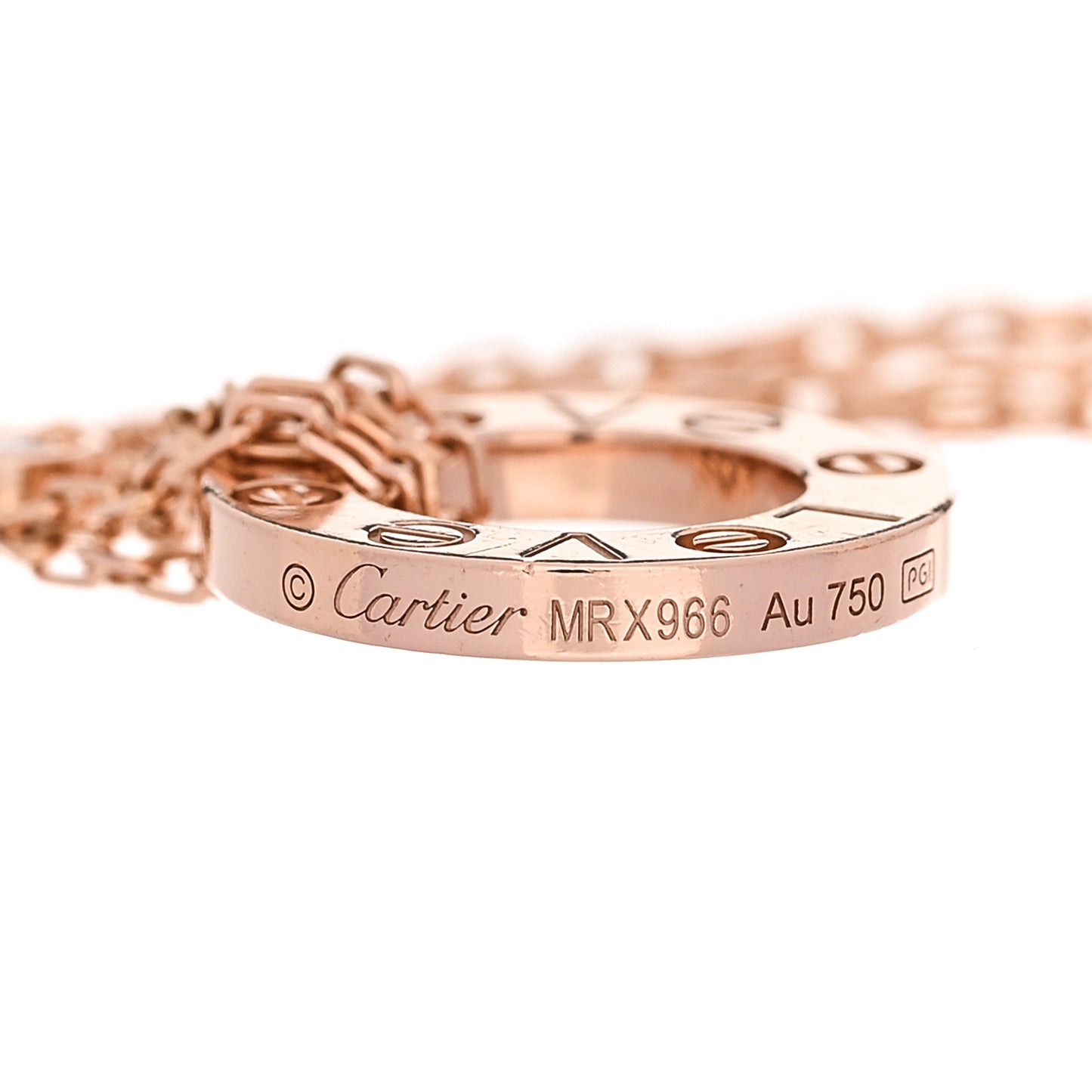 18K Pink Gold Diamond Love Bracelet
