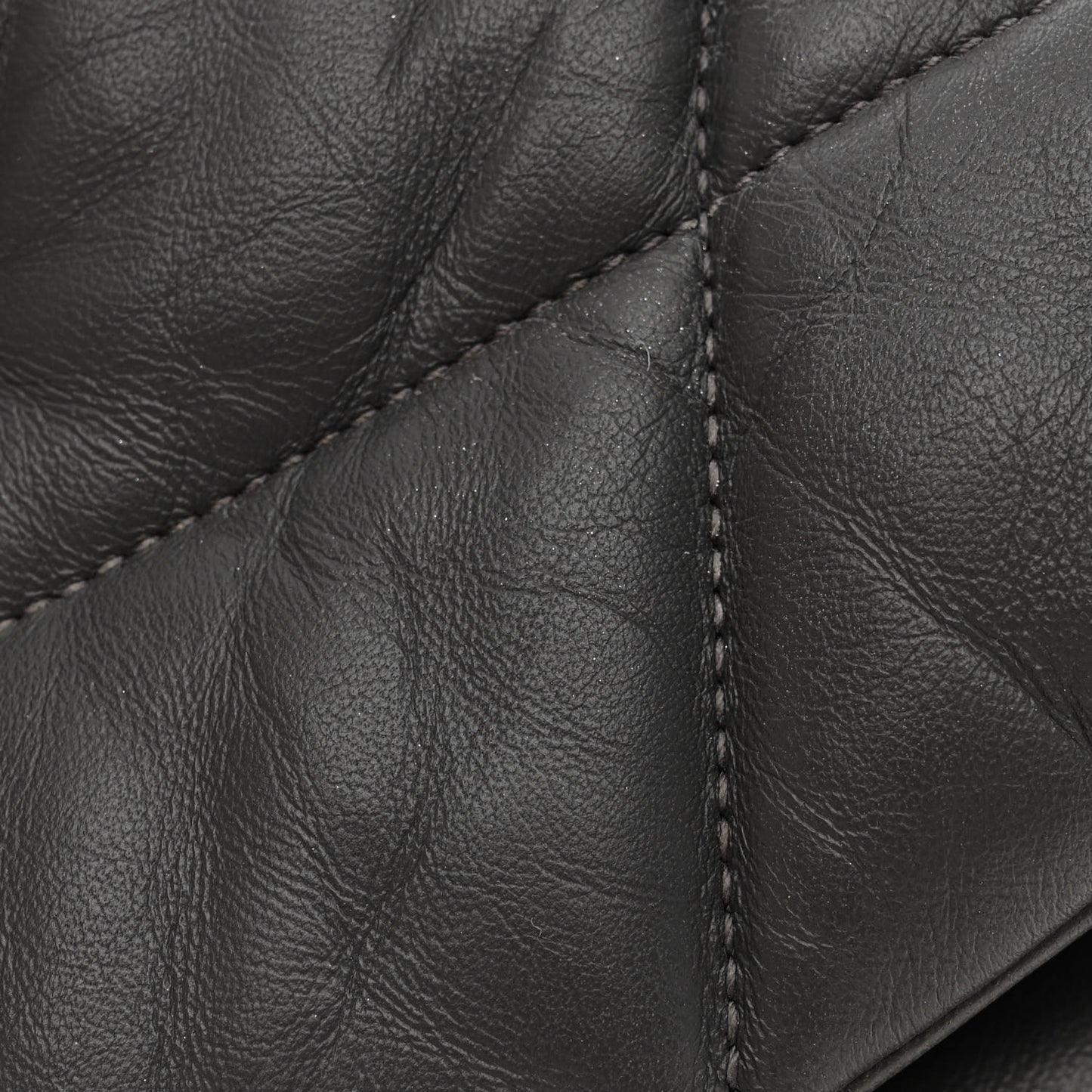 Lambskin Quilted Small Loulou Puffer Monogram Chain Satchel Concrete