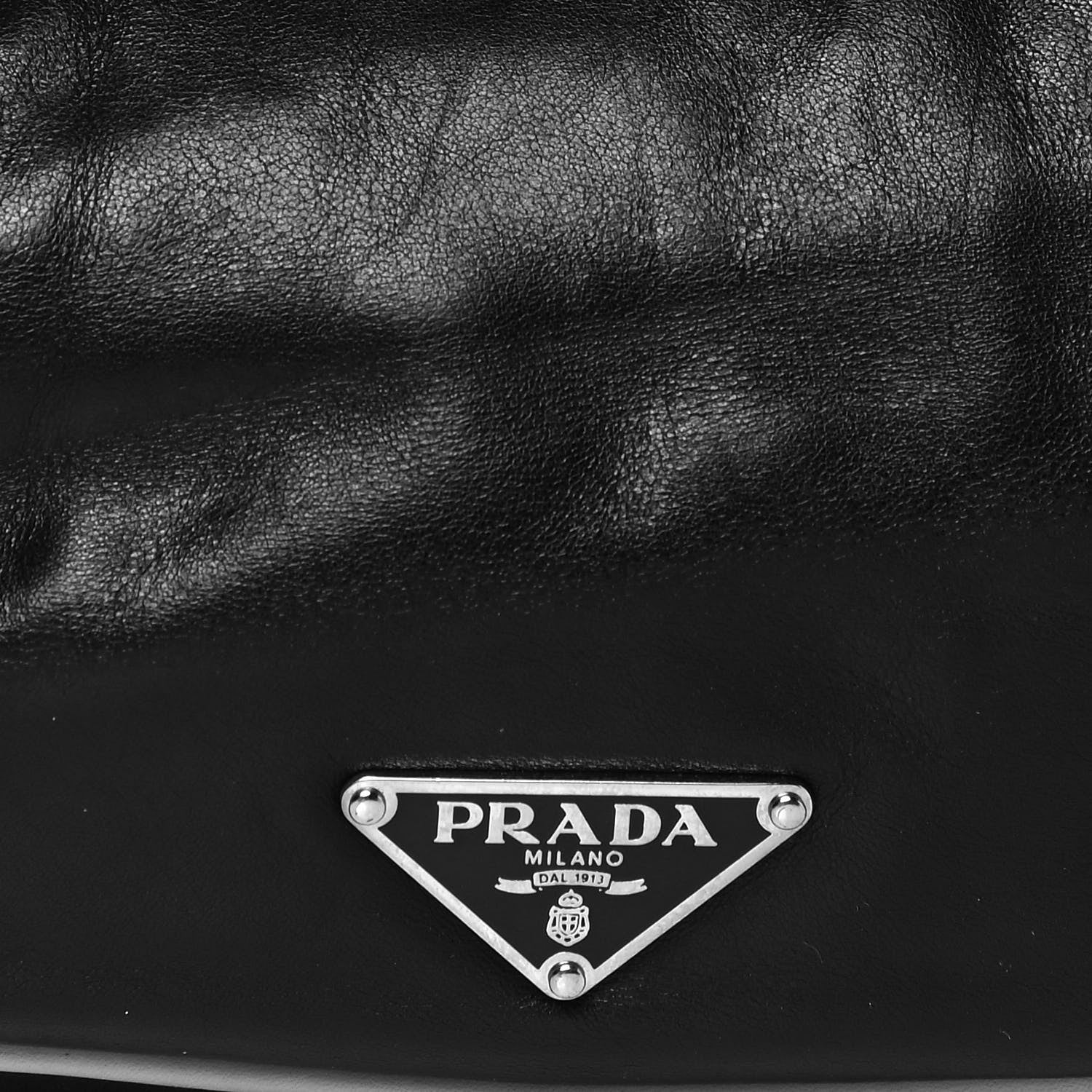 Prada Vitello Daino Front Pocket Hobo Black 10 of 10