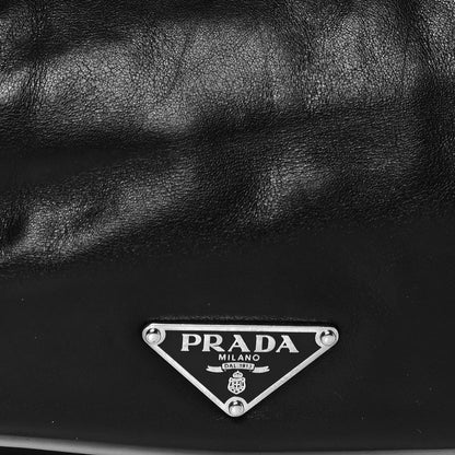 Prada Vitello Daino Front Pocket Hobo Black 10 of 10