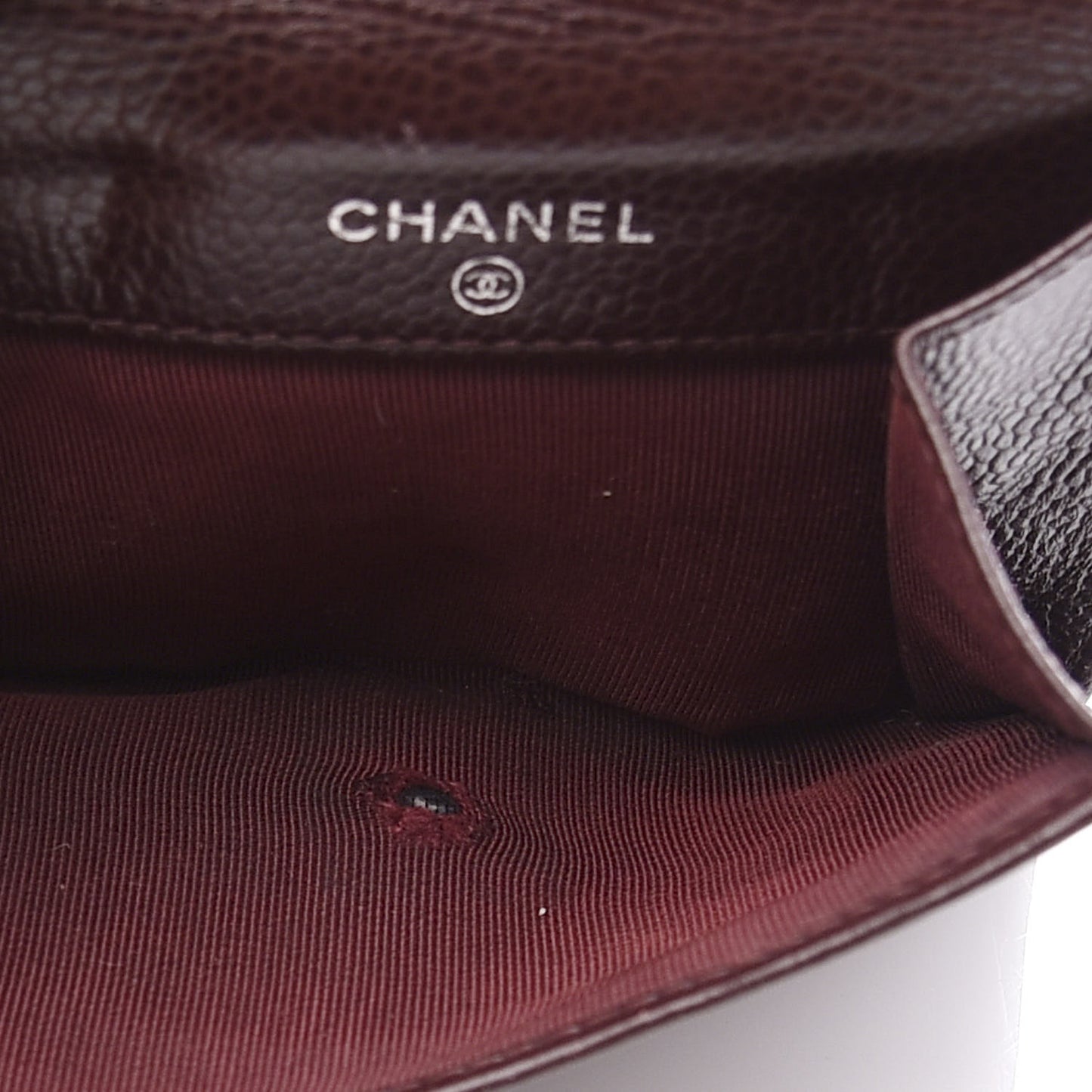 Caviar Timeless CC Compact Flap Wallet Burgundy