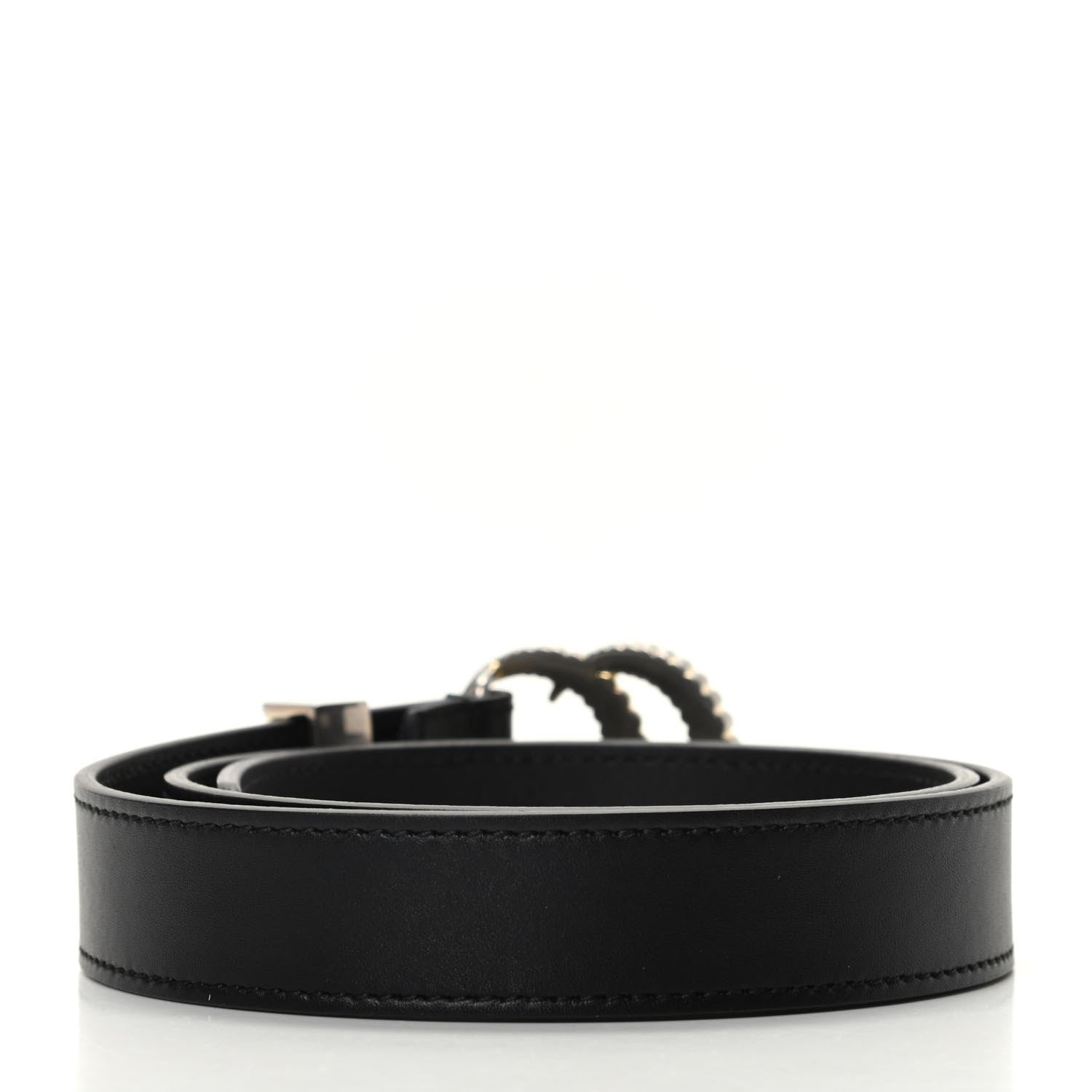 Gucci Moon Calfskin Torchon Double G 25mm Belt 75 30 Black 2 of 5