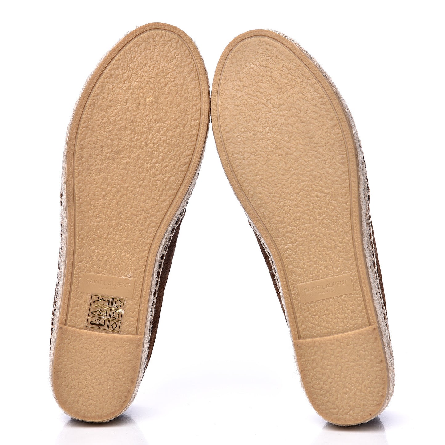 Suede Monogram Espadrilles 36.5 Brown