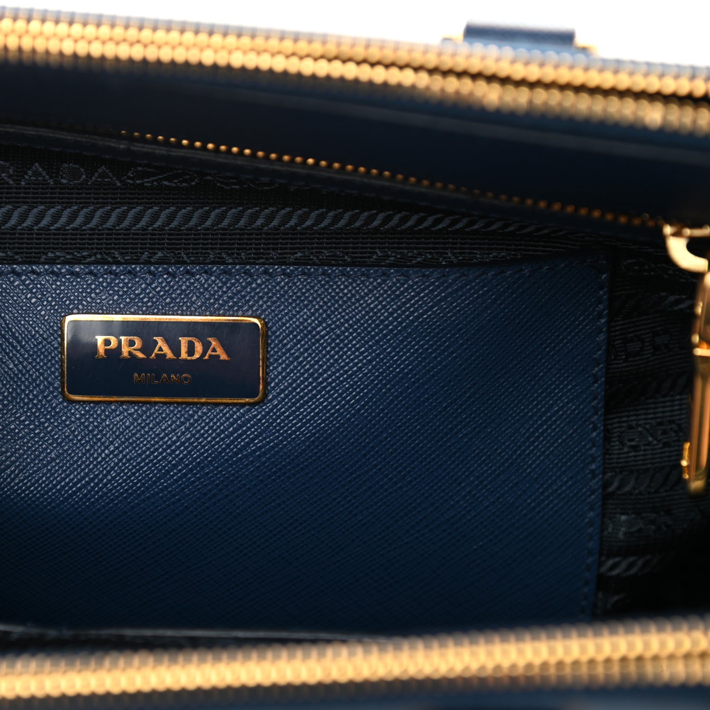 Saffiano Lux Galleria Front Pocket Tote Bluette Cobalto