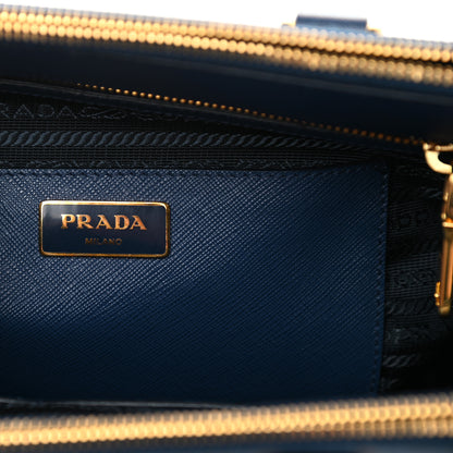 Prada Saffiano Lux Galleria Front Pocket Tote Bluette Cobalto 7 of 17