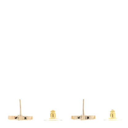 Chanel Crystal Pearl Mini CC Earrings Silver 3 of 4