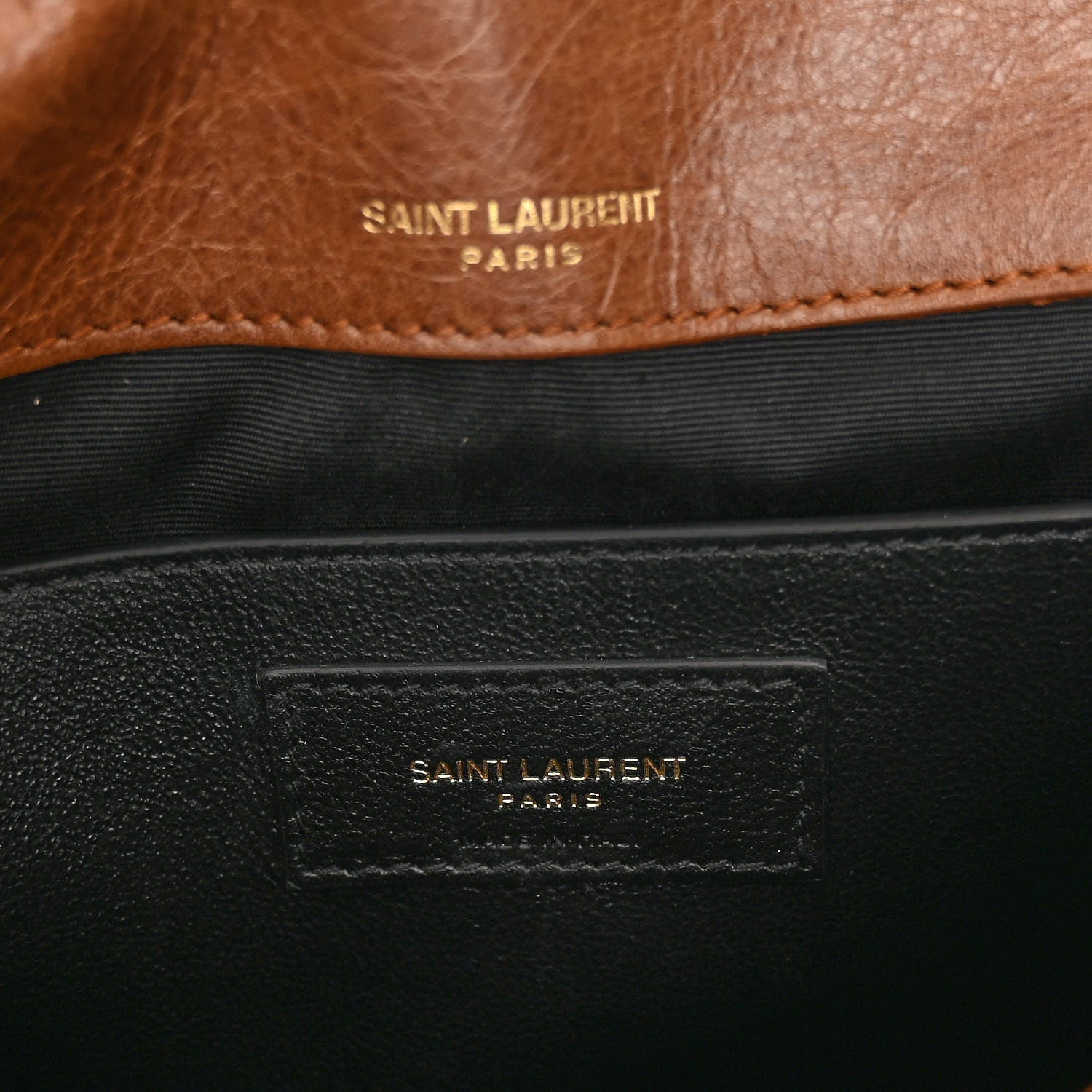 Saint Laurent Crinkled Calfskin Matelasse Monogram Baby Niki Chain Satchel Light Caramel 6 of 10