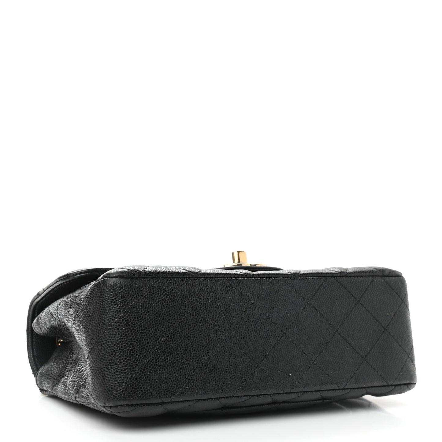 Caviar Quilted Mini Rectangular Flap Black