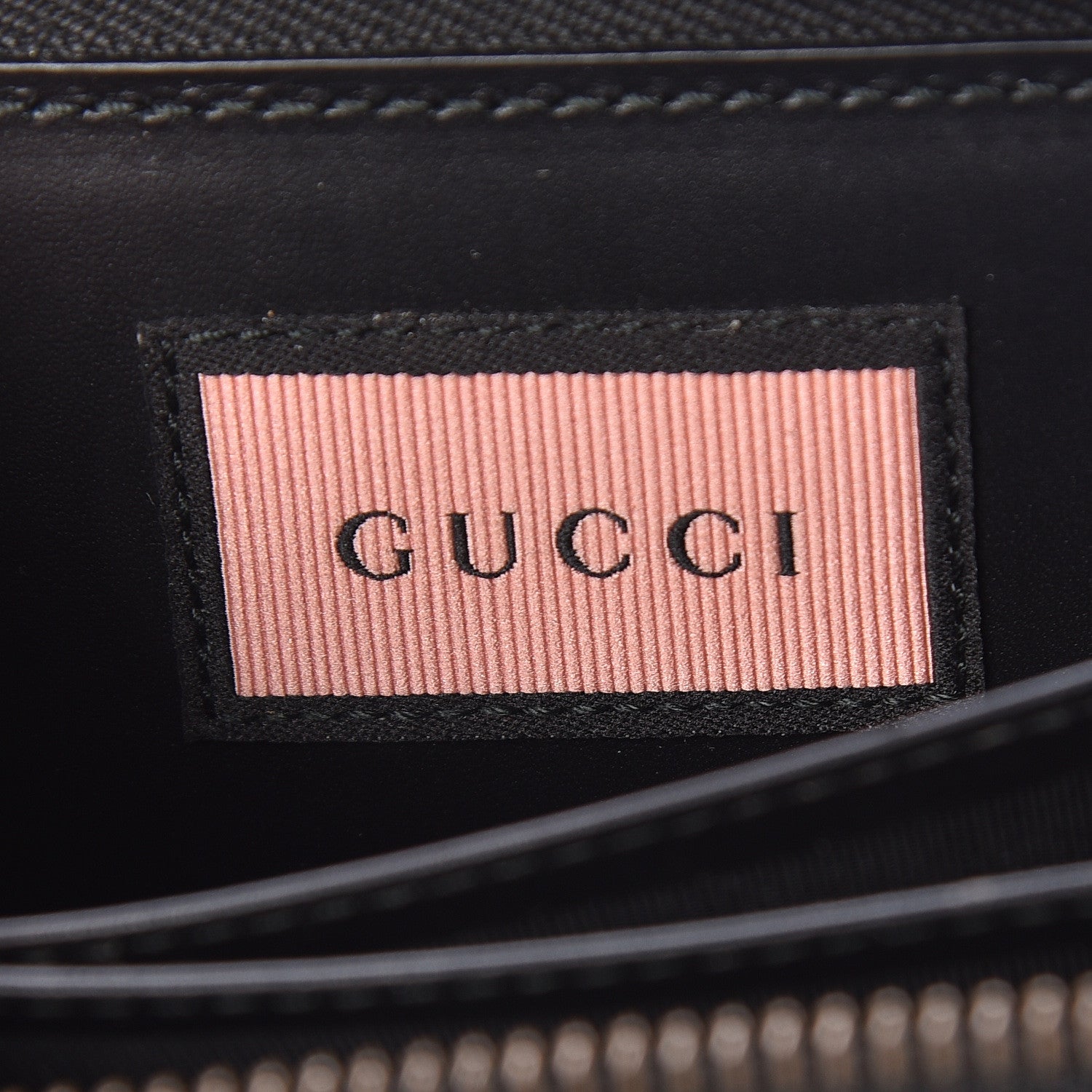 Gucci Calfskin GucciGhost Zip Around Card Case Black New Acquamarine 6 of 7