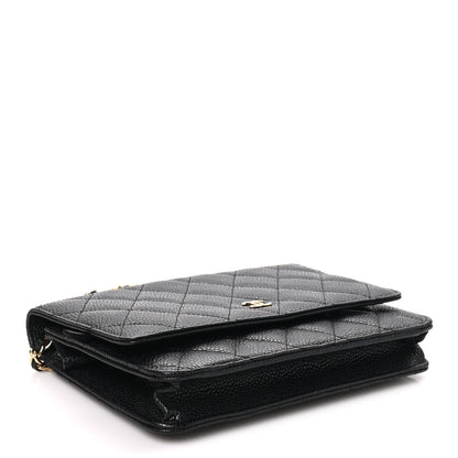 Chanel Caviar Quilted Wallet on Chain WOC Black 4 of 10