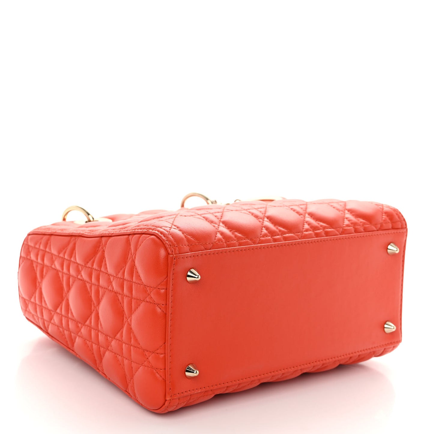 Lambskin Cannage Medium Lady Dior Orange