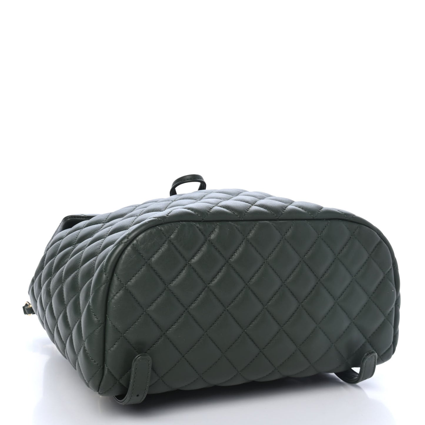 Lambskin Quilted Large Urban Spirit Backpack Dark Green