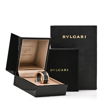 Bulgari 18K Rose Gold Black Ceramic B.Zero1 Four-Band Ring 55 7.25 6 of 6