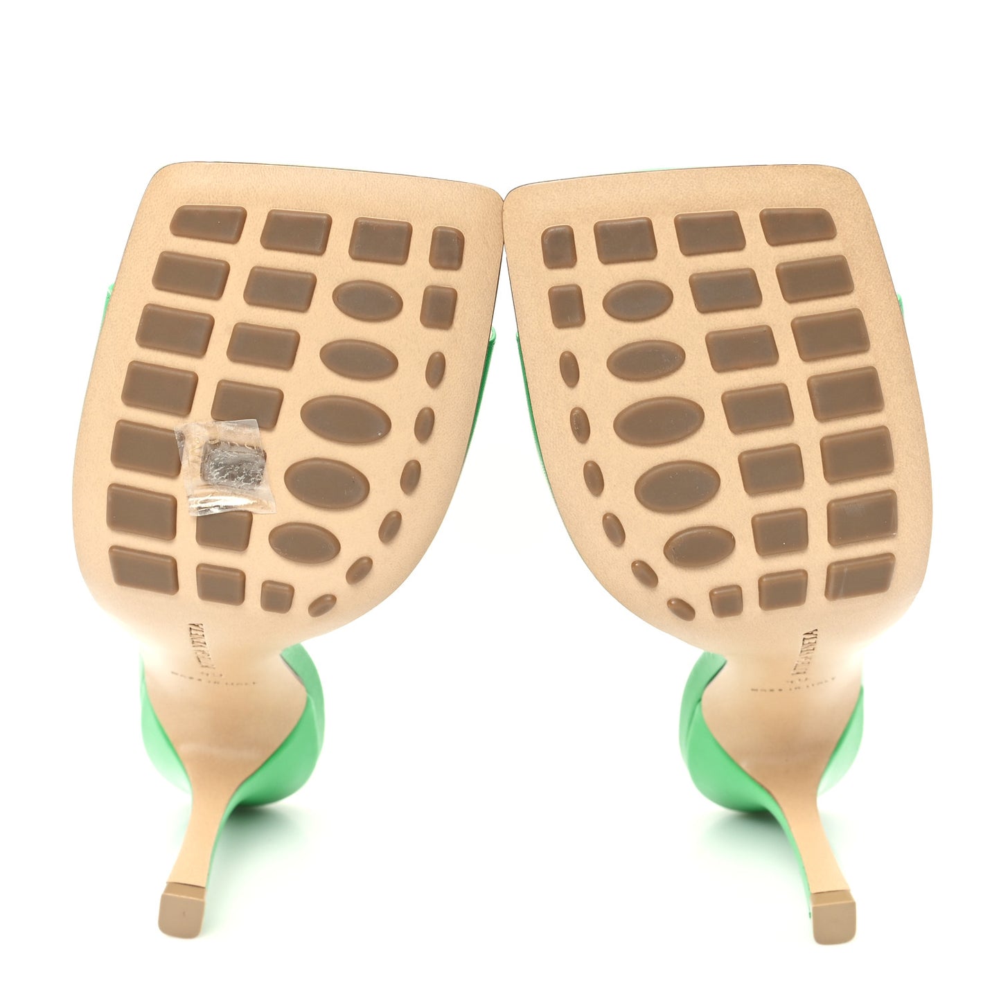 Lambskin Stretch Mule Sandals 40 Grass