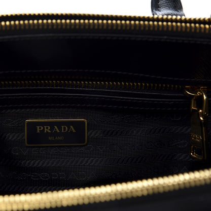 Prada Saffiano Small Galleria Double Zip Tote Black 8 of 11