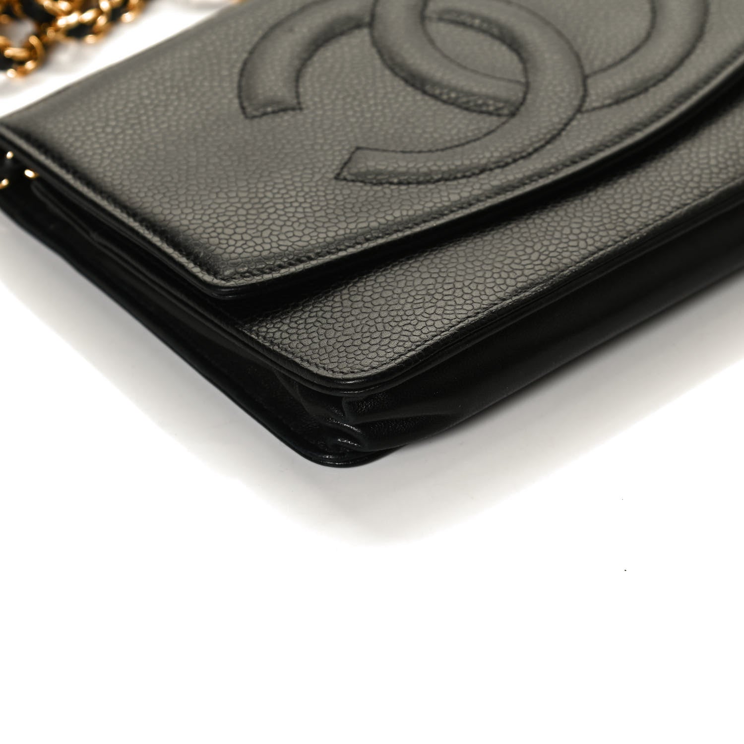 Chanel Caviar Timeless CC Wallet On Chain WOC Black 12 of 15