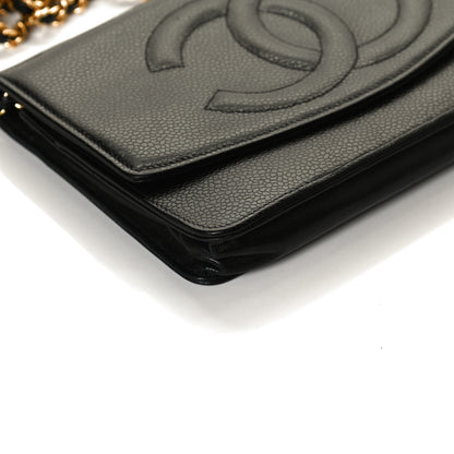 Chanel Caviar Timeless CC Wallet On Chain WOC Black 12 of 15