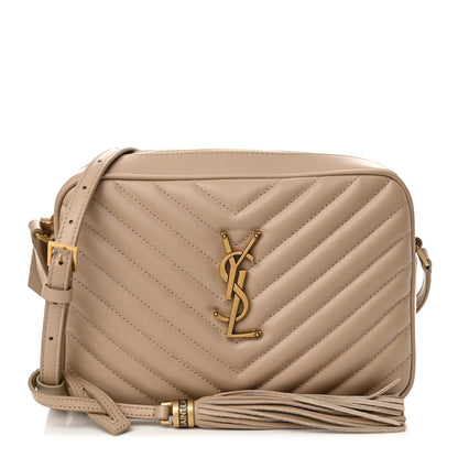 Saint Laurent Calfskin Matelasse Monogram Lou Camera Bag Dark Latte 1 of 13