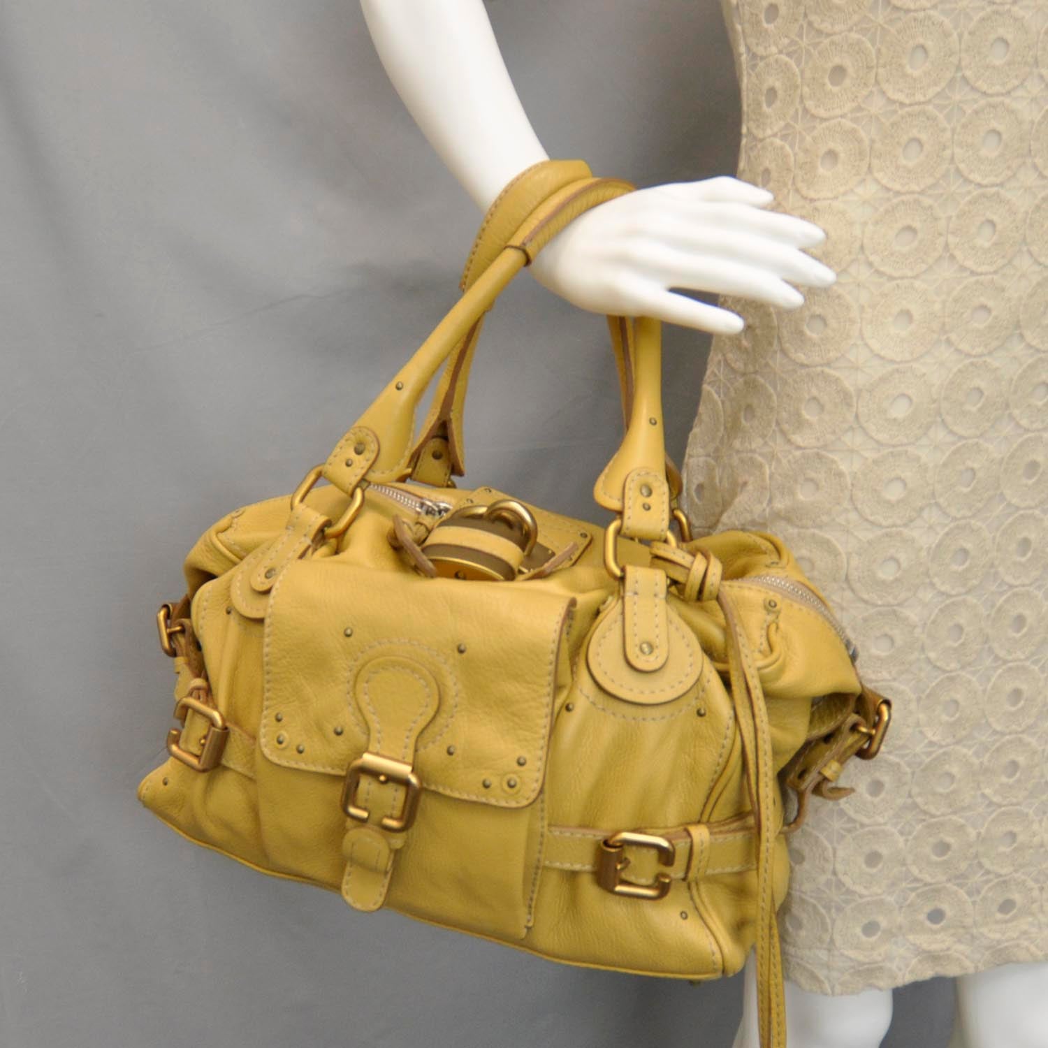 Chloe Leather Paddington Front Pocket Tote Maize Yellow 2 of 10